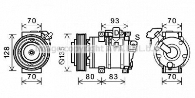 AVA QUALITY COOLING hdk283 -  Компрессор, кондиционер